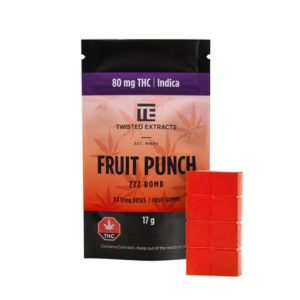 Twisted Extracts 80mg THC Indica Fruit Punch Bomb