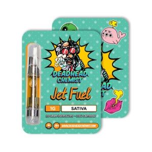 Jet Fuel Sativa in a 1G THC Vape Cartridge by Deadhead Chemist